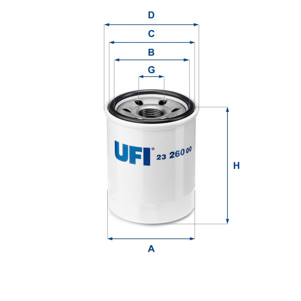 Filtru ulei MAZDA 626 III cupe (GD) 2.2 12V (GD102) benzina 115 cai UFI 23.260.00