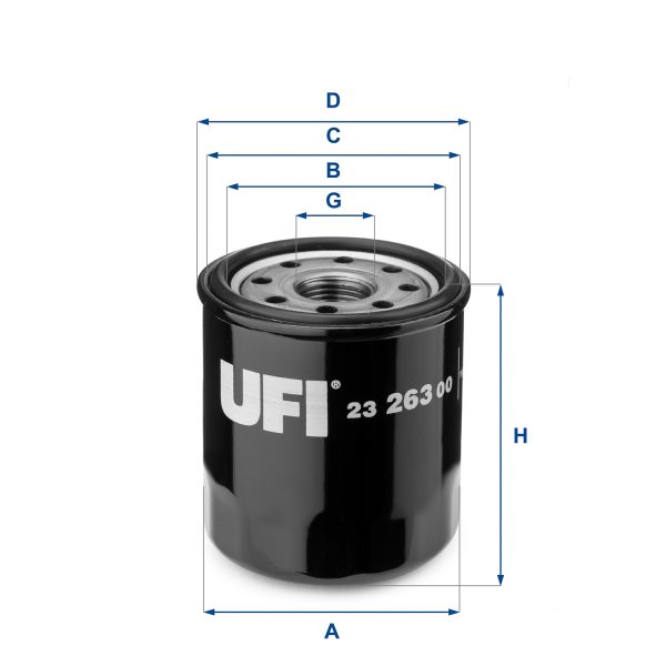 Filtru ulei MAZDA 2 hatchback (KB) 1.5 Hybrid (KBAC3X) benzina/elector 116 cai UFI 23.263.00