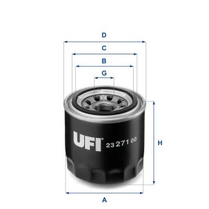 Filtru ulei MAZDA 323 I (FA) 1.0 (FA4PS) benzina 45 cai UFI 23.271.00