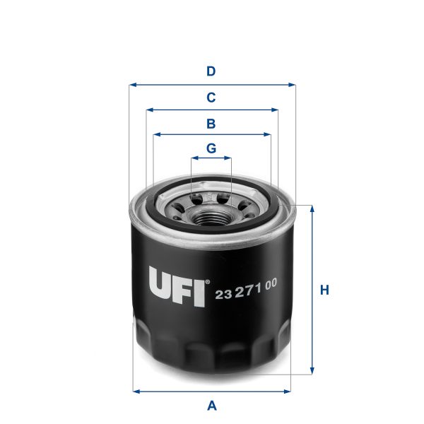 Filtru ulei MAZDA 323 II Hatchback (BD) 1.5 (BD105) benzina 75 cai UFI 23.271.00