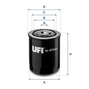 Filtru ulei MAZDA 626 I (CB) 1.6 (CB2NS) benzina 75 cai UFI 23.272.00