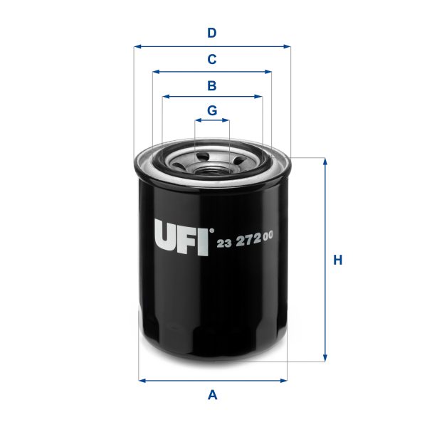 Filtru ulei MAZDA 616 (SNA) 1.6 benzina 75 cai UFI 23.272.00