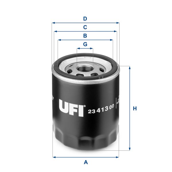 Filtru ulei MAZDA 6 Hatchback (GH) 2.0 MZR (GHEFS) benzina 155 cai UFI 23.413.00