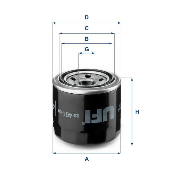 Filtru ulei MAZDA 323 III Hatchback (BF) 1.7 D (BF7S) diesel 57 cai UFI 23.461.00