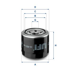 Filtru ulei MAZDA 3 (BL) 2.2 MZR CD (BL10) diesel 185 cai UFI 23.461.00