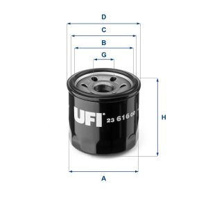 Filtru ulei MAZDA 2 hatchback (DL, DJ) 1.5 E-SKYACTIV G benzina/elector 115 cai UFI 23.616.00
