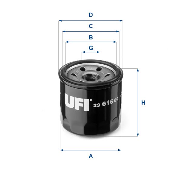 Filtru ulei MAZDA 2 hatchback (DL, DJ) 1.5 E-SKYACTIV G benzina/elector 115 cai UFI 23.616.00