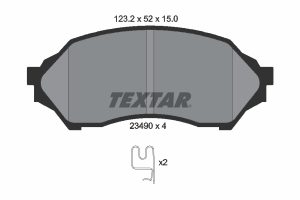 Placute frana MAZDA 323 F VI hatchback (BJ) 1.5 16V (BJ5W) benzina 88 cai TEXTAR 2349002