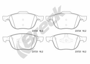 Placute frana MAZDA 3 (BK) 1.6 (BK14) benzina 105 cai BRECK 23723 00 701 00