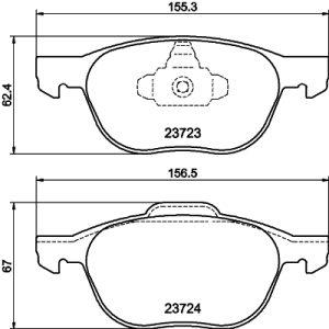 Placute frana MAZDA 3 (BK) 2.3 MZR (BK3P) benzina 156 cai DON PCP1008