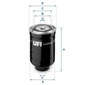 Filtru combustibil MAZDA 6 combi (GJ, GL) 2.2 D AWD diesel 150 cai UFI 24.374.00