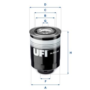 Filtru combustibil MAZDA 3 (BL) 2.2 MZR CD (BL10) diesel 150 cai UFI 24.411.00