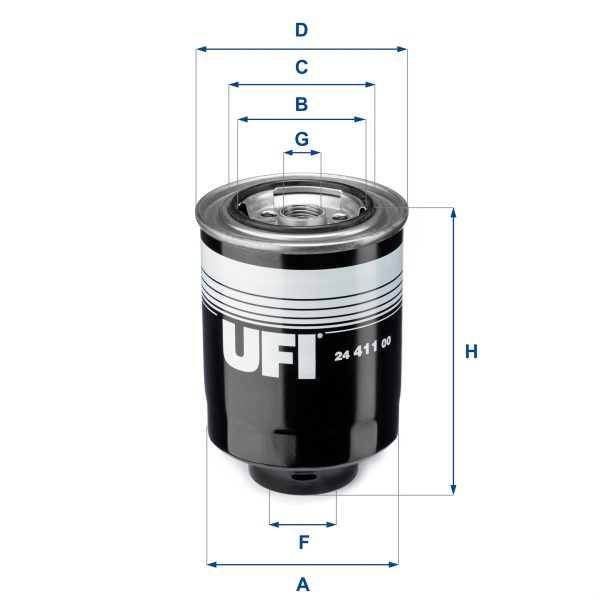 Filtru combustibil MAZDA 3 (BL) 2.2 MZR CD (BL10) diesel 150 cai UFI 24.411.00