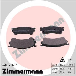 Placute frana MAZDA 323 S VI limuzina (BJ) 1.6 (BJ12) benzina 95 cai ZIMMERMANN 24004.165.1