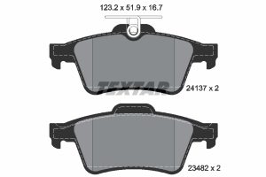 Placute frana MAZDA 3 (BL) 2.2 MZR CD (BL10) diesel 185 cai TEXTAR 2413701