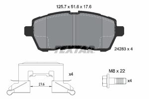 Placute frana MAZDA 2 (DE_, DH_) 1.5 (DE5FS) benzina 103 cai TEXTAR 2428302