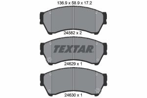 Placute frana MAZDA 6 Hatchback (GH) 2.2 MZR-CD (GH10) diesel 185 cai TEXTAR 2458202