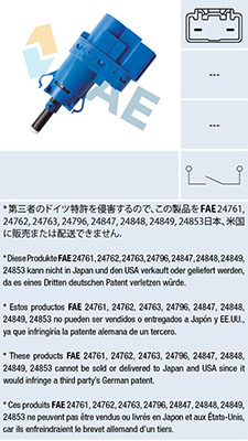 Comutator lumini frana MAZDA 6 combi (GH) 2.2 MZR-CD (GH10) diesel 185 cai FAE 24853