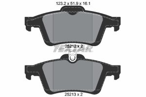 Placute frana MAZDA 3 (BK) 2.3 MZR (BK3P) benzina 156 cai TEXTAR 2521201