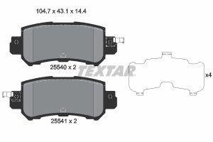 Placute frana MAZDA 2 hatchback (DL, DJ) 1.5 E-SKYACTIV G benzina/elector 115 cai TEXTAR 2554001