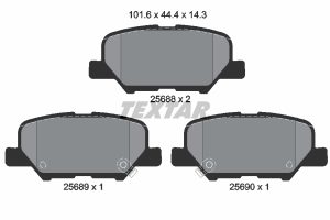 Placute frana MAZDA 6 combi (GJ, GL) 2.2 D (GJ2FW, GJ1021, GJ1022, GL1021) diesel 175 cai TEXTAR 2568801