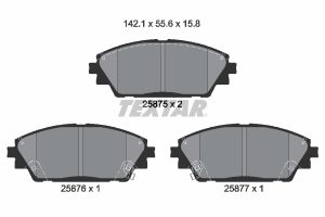 Placute frana MAZDA 3 limuzina (BM_, BN_) 1.5 D (BMLFP, BMLFS) diesel 105 cai TEXTAR 2587501