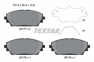 Placute frana MAZDA 3 hatchback (BP) 2.0 SKYACTIV-G (BP5H, BP6H) benzina 150 cai TEXTAR 2617701