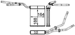 Schimbator caldura incalzire habitaclu MAZDA 5 (CR) 1.8 (CR19) benzina 116 cai MAHLE ORIGINAL AH 199 000S