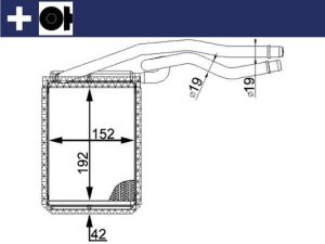 Schimbator caldura incalzire habitaclu MAZDA 2 (DY) 1.2 (DY3W) benzina 75 cai MAHLE ORIGINAL AH 22 000S