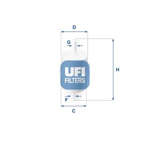 Filtru combustibil MAZDA 323 I (FA) 1.0 (FA4PS) benzina 45 cai UFI 31.010.00