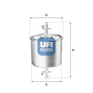 Filtru combustibil MAZDA 121 III (JASM, JBSM) 1.3 benzina 50 cai UFI 31.514.00