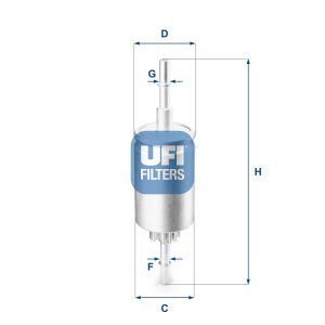 Filtru combustibil MAZDA 2 (DY) 1.2 (DY3W) benzina 75 cai UFI 31.844.00