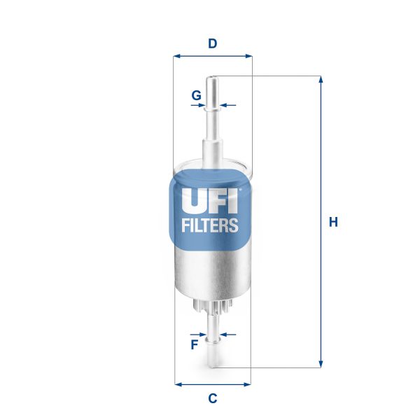 Filtru combustibil MAZDA 2 (DY) 1.2 (DY3W) benzina 75 cai UFI 31.844.00