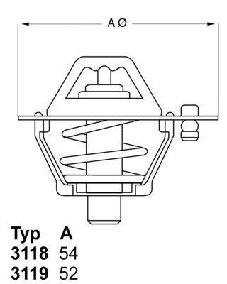 Termostat lichid racire MAZDA 616 (SNA) 1.6 benzina 75 cai WAHLER 3119.88D3