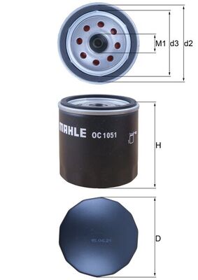 Filtru ulei MAZDA 2 (DY) 1.2 (DY3W) benzina 75 cai KNECHT OC 1051