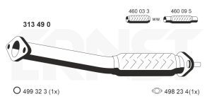 Racord evacuare MAZDA 121 III (JASM, JBSM) 1.3 benzina 50 cai ERNST 313490