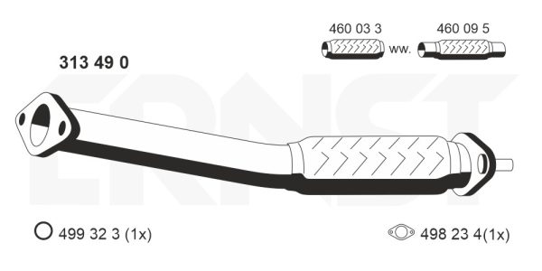 Racord evacuare MAZDA 121 III (JASM, JBSM) 1.3 benzina 50 cai ERNST 313490