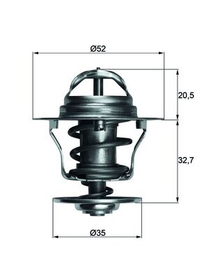 Termostat lichid racire MAZDA 121 III (JASM, JBSM) 1.8 TD diesel 75 cai MAHLE ORIGINAL TX 12 88D