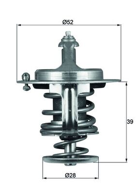 Termostat lichid racire MAZDA 6 combi (GJ, GL) 2.5 benzina 192 cai MAHLE ORIGINAL TX 71 82D