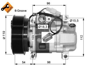 Compresor climatizare MAZDA 3 limuzina (BL) 2.2 MZR CD (BL10) diesel 150 cai NRF 32688G