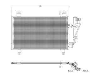 Condensator climatizare MAZDA 2 hatchback (DL, DJ) 1.5 SKYACTIV-G (DJLFS) benzina 115 cai NRF 350361