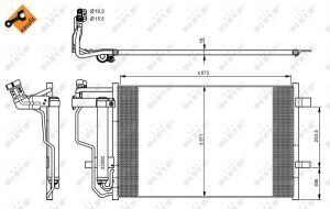 Condensator climatizare MAZDA 3 limuzina (BL) 2.2 MZR CD (BL10) diesel 150 cai NRF 35922