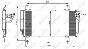 Condensator climatizare MAZDA 6 limuzina (GH) 2.5 MZR (GH5FS, GH5FP) benzina 170 cai NRF 35949