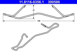 Arc etrier frana MAZDA 3 limuzina (BL) 2.0 MZR DISI (BL12) benzina 151 cai ATE 11.8116-0356.1