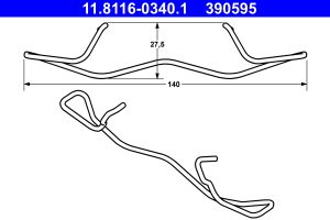 Arc etrier frana MAZDA 3 (BK) 2.3 DiSi Turbo MPS (BK3P) benzina 250 cai ATE 11.8116-0340.1