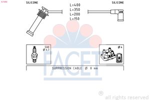 Set cablaj aprindere MAZDA 2 (DY) 1.2 (DY3W) benzina 75 cai FACET 4.7242