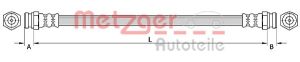 Furtun frana MAZDA 2 (DE_, DH_) 1.5 MZR (DE5FS) benzina 102 cai METZGER 4110877