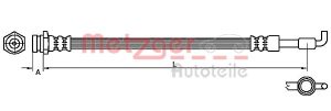 Furtun frana MAZDA 6 limuzina (GH) 2.2 MZR-CD (GH10) diesel 185 cai METZGER 4110880