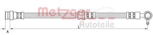 Furtun frana MAZDA 6 combi (GJ, GL) 2.2 D (GJ2FW, GJ1021, GJ1022, GL1021) diesel 175 cai METZGER 4111633