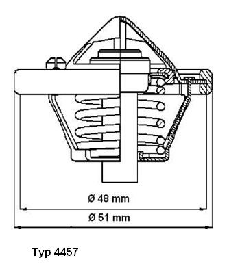 Termostat lichid racire MAZDA 121 III (JASM, JBSM) 1.25 benzina 75 cai WAHLER 4457.82D
